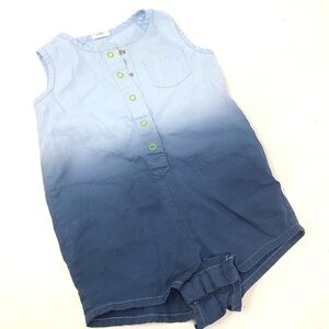 EGG by Suzan Lazar baby ombré blue onesie 12m B6